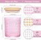 12 Pack Pink Candle Jars for Making Candles- 8 OZ Empty Glass Candle Making Jars with Bamboo Lids and Labels, Candle Containers Candle Making Jars for DIY Gifts